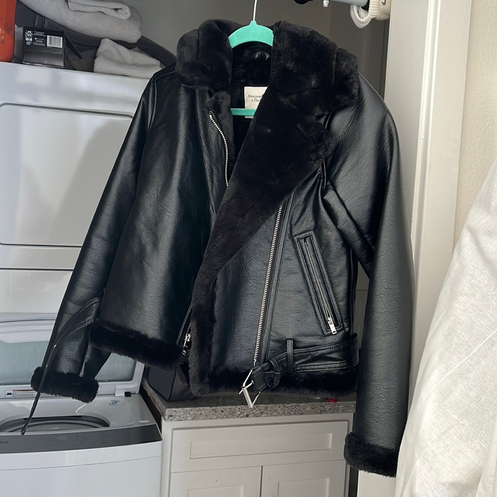 COPY - Abercrombie leather jacket size XS
